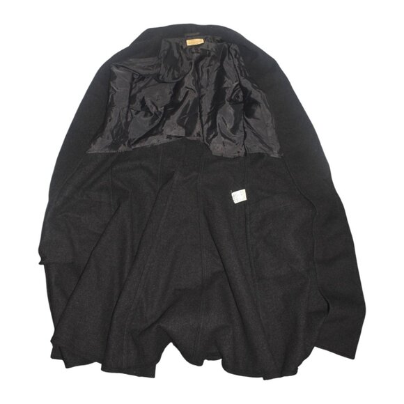 Vintage 80s Gianni Versace Charcoal Gray Wool Cashmere Blend Coat S M - Picture 9 of 14